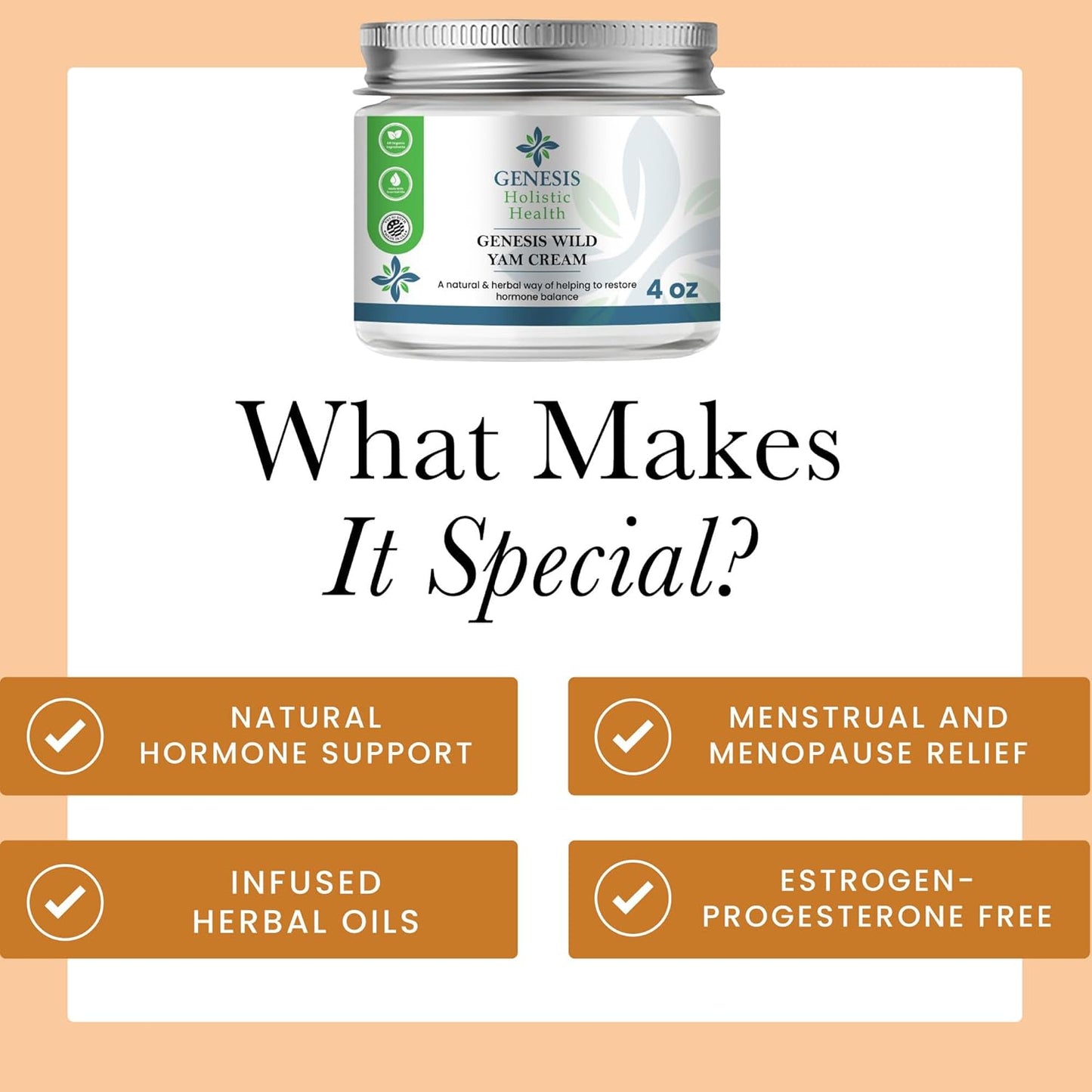 Wild Yam Cream for Hormonal Support