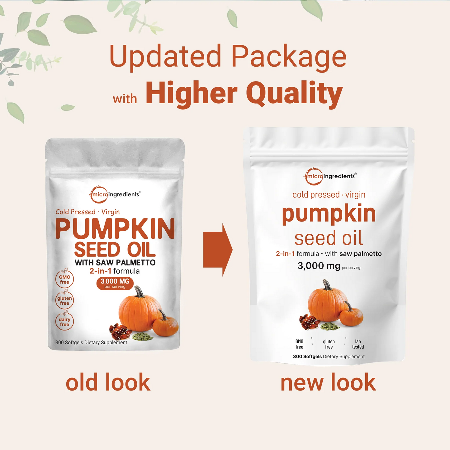 Pumpkin Seed Oil with Saw Palmetto 300 Softgels