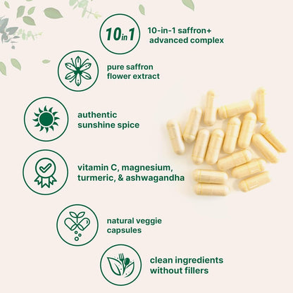 Saffron+ Advanced Supplements 60 Veggie Capsules