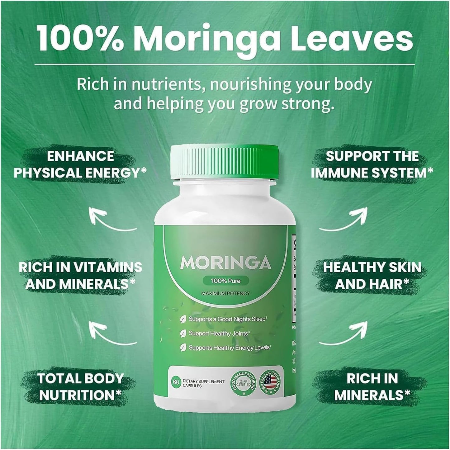 Moringa Dietary Supplement Capsules