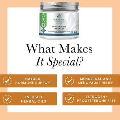 Wild Yam Cream for Hormonal Support