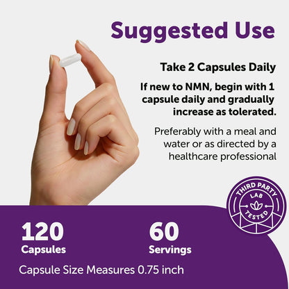 NMN Complex 1000mg Per Serving 120 Veggie Capsules