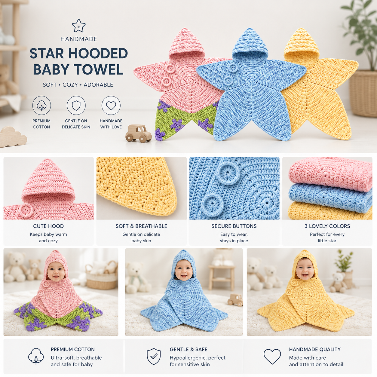 Cozy Starfish Baby Suit