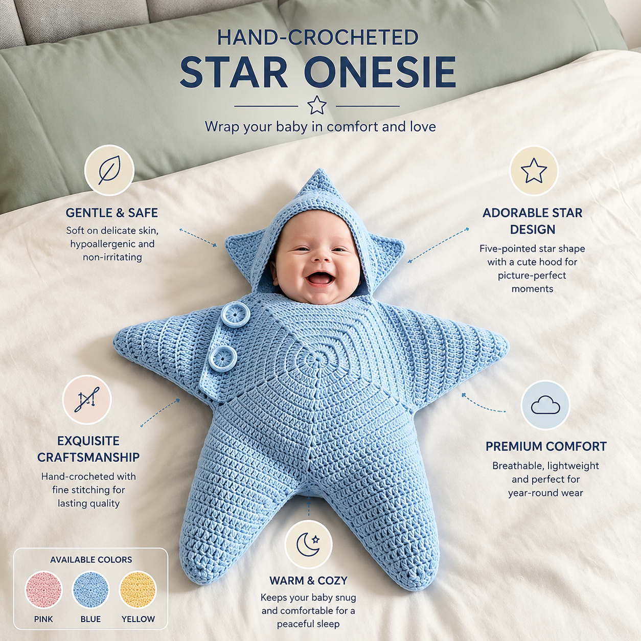 Cozy Starfish Baby Suit