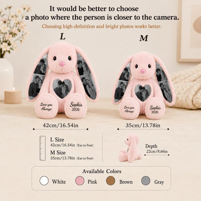 Personalized Photo Bunny Plush