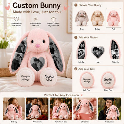 Personalized Photo Bunny Plush