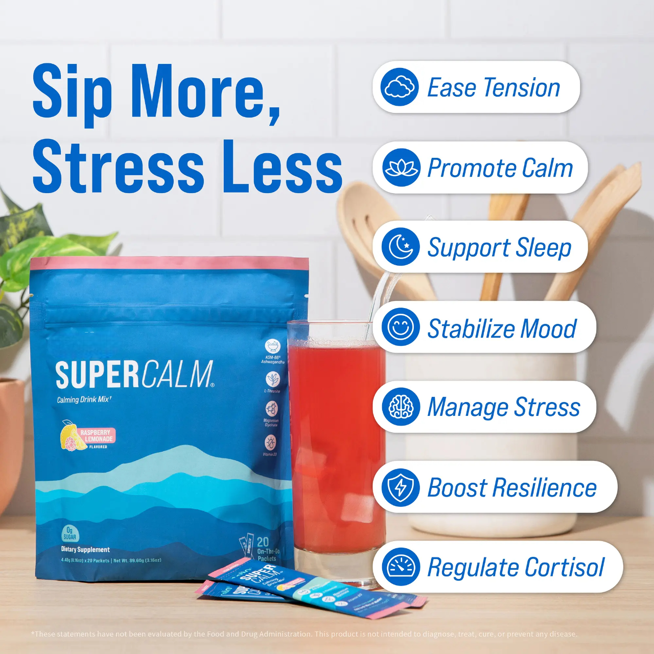 Supercalm Drink Mix (Raspberry Lemonade)